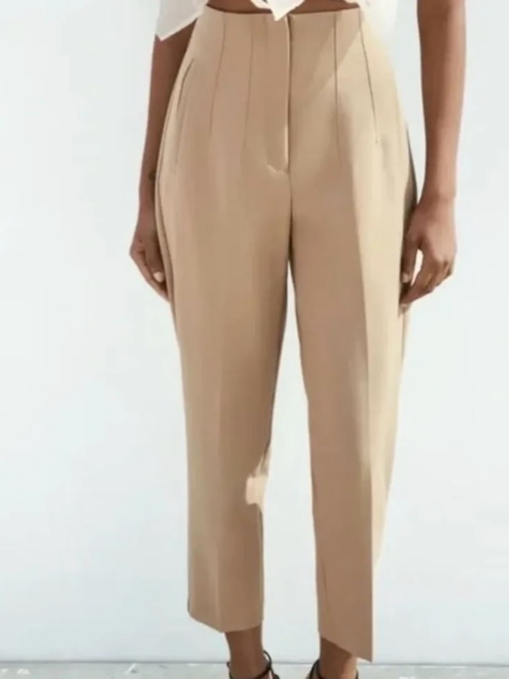Zara Beige Tailored Pants